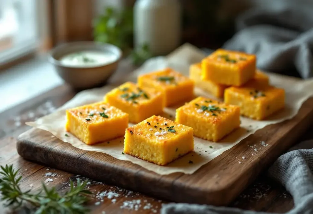 J’ai troqué les chips pour ces carrés de polenta au four : ultra croustillants, parfum d’herbes et succès garanti à l’apéro
